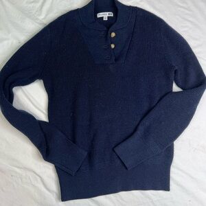 JW Anderson Uniqlo Wool Sweater Size Xs Navy Blue Long Sleeve Pullover A021024